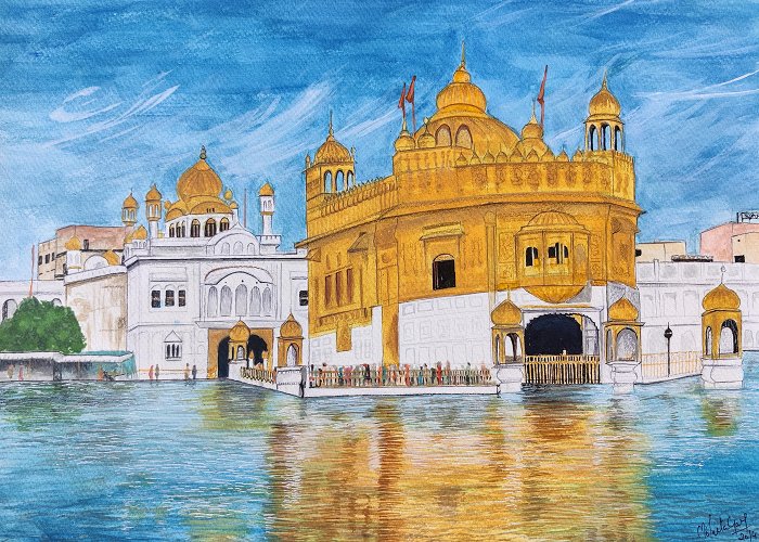 Golden Temple a painting of Golden Temple Amritsar, by me.. : r/Sikh photo
