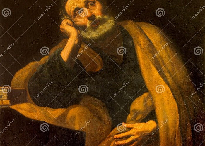 Salvador Church Seville - Saint Peter the Apostle by Unknown Painter of School in ... photo