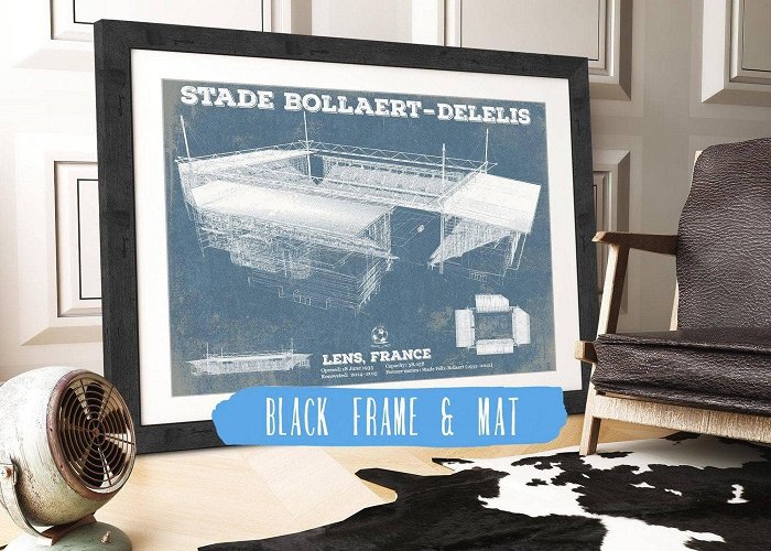 Bollaert-Delelis Stadium Vintage RC Lens Stade Bollaert-Delelis Stadium Soccer Print photo