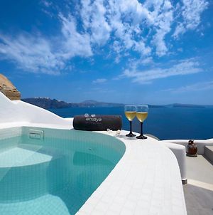 Elegant Santorini House Villa Castro Caldera View-Outdoor Hot Tub Oia Θόλος Exterior photo