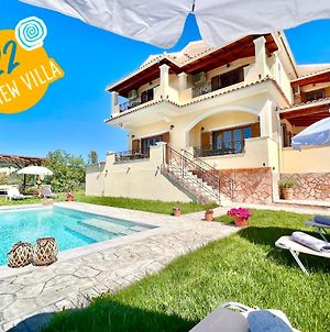 Luxury Villa Makris With Private Heatable Pool Kavvadades Exterior photo