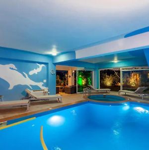 White Blue Spa Pool Luxury Villa Ηράκλειο Κρήτης Exterior photo