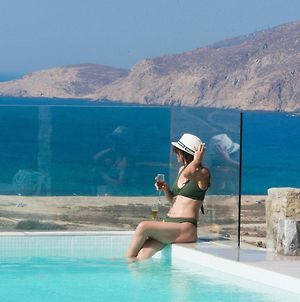Principality Villas, Sea View With Private Pool Above Ftelia Beach Mykonos Town Exterior photo