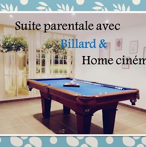 Suite Parentale Avec Billard Et Home Cinema Privatises Neuvecelle Exterior photo