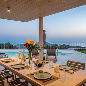 Aloni Villa With 180° Seaview, Private Pool & Bbq, 2Km From Beach Mariou Exterior photo