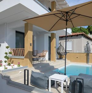 Luxury Maisonettes Vrachos With Private Pool Λούτσα Exterior photo