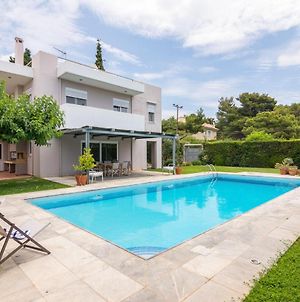 Beautiful Private Villa With Pool Ανάβυσσος Exterior photo